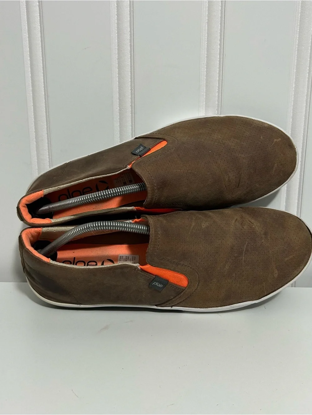 Plae marten brown leather slip on